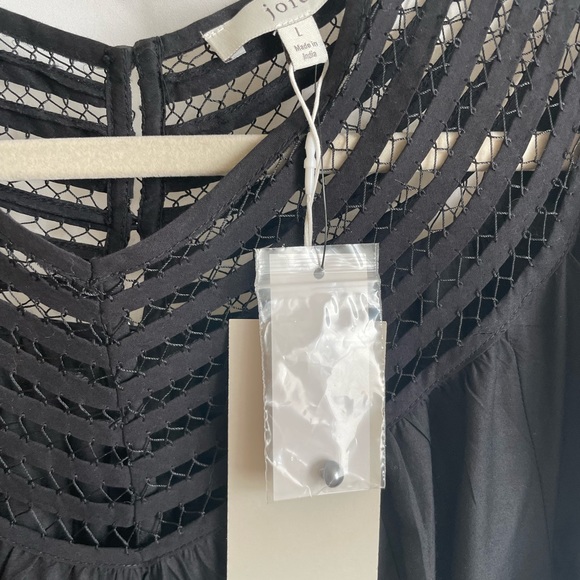 Joie Mishika Dress caviar black NWT size Large RARE retail $348 GORGEOUS - Picture 5 of 6